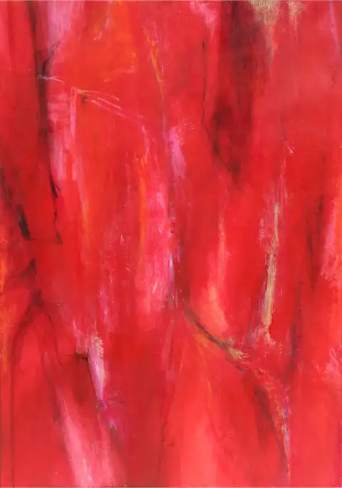 Farbe Rot 1 - Eine ausdrucksstarke Darstellung in Acryl.