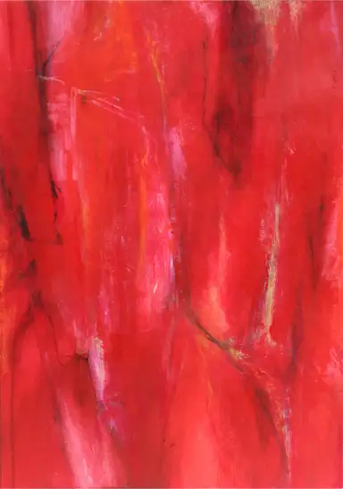 Farbe Rot 1 - Eine ausdrucksstarke Darstellung in Acryl.