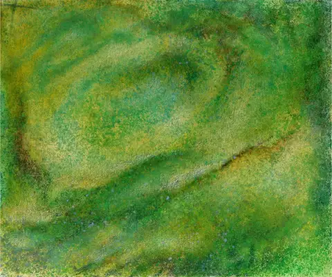 Farbe Grün - Eine ausdrucksstarke Darstellung in Mischtechnik.