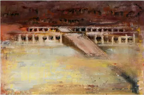 Tal der Könige - Eine ausdrucksstarke Acrylmalerei.