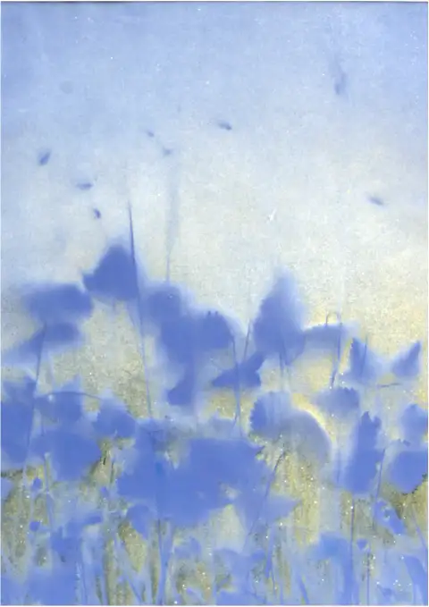 A spray paint artwork capturing the wild essence of a nettle plant.