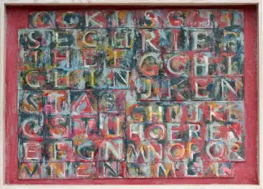 Geheime Botschaften - Eine ausdrucksstarke Darstellung in Enkaustik.