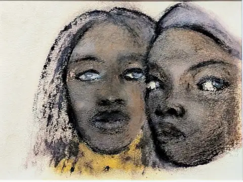 A detailed painting of a thing.