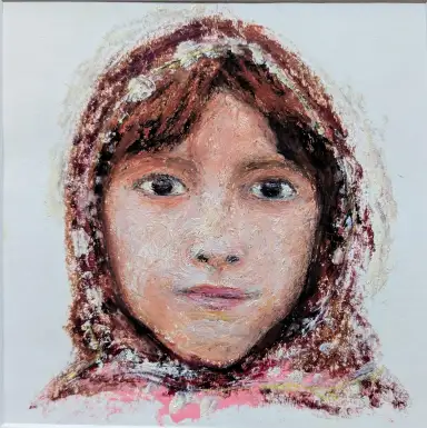 A detailed painting of a thing.