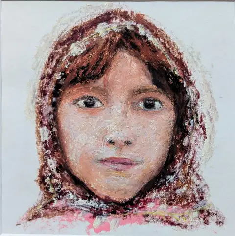 A detailed painting of a thing.