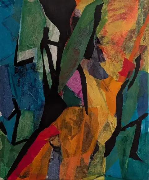 Der Aufstieg - Eine ausdrucksstarke Darstellung in Seidenpapier.